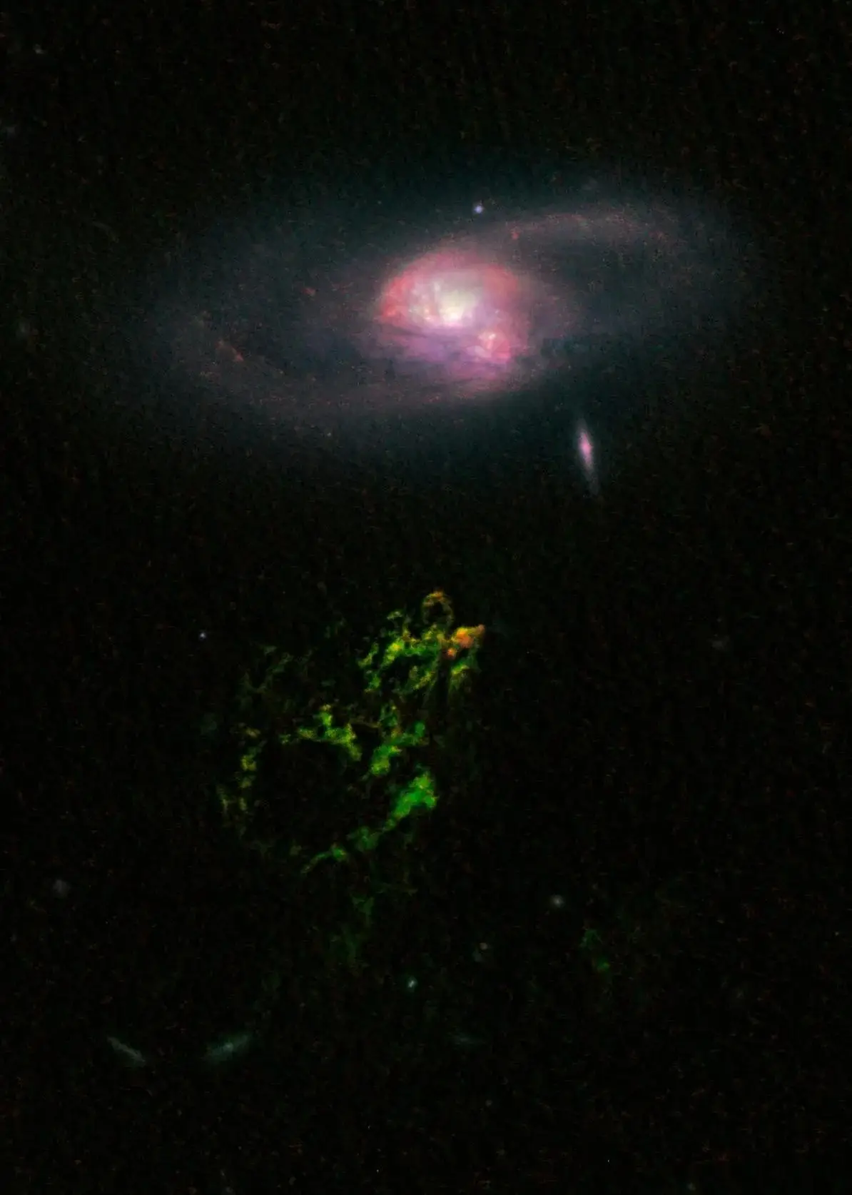Data captured by the Hubble telescope indicates that the quasar is no longer active (NASA, ESA, W. Keel (University of Alabama), Galaxy Zoo Team)