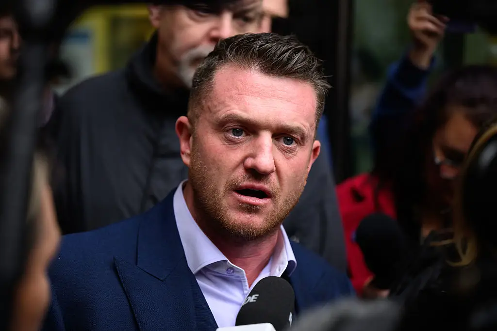 Elon Musk previously appeared via video link at a far-right rally organized by Tommy Robinson (Leon Neal/Getty Images)