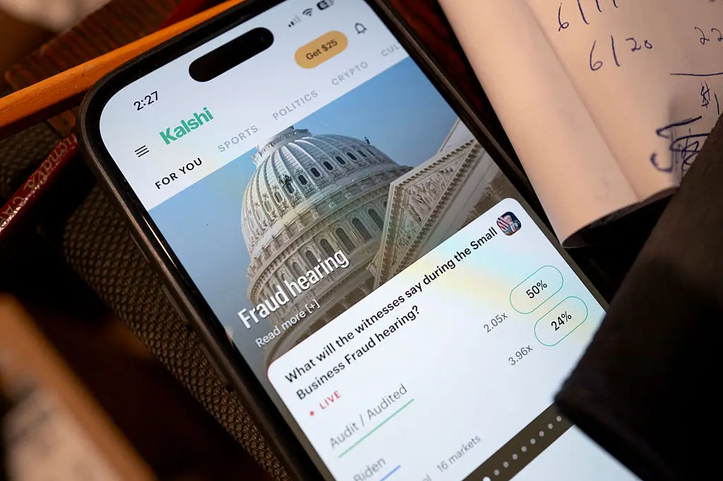 Kalshi allows people to earn money by correctly predicting the outcome of a seemingly infinite number of topics (Scott Olson/Getty Images)