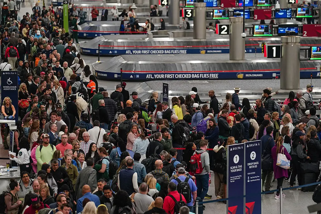 There are scenes of chaos at the country's biggest airports (Bloomberg / Contributor / Getty)