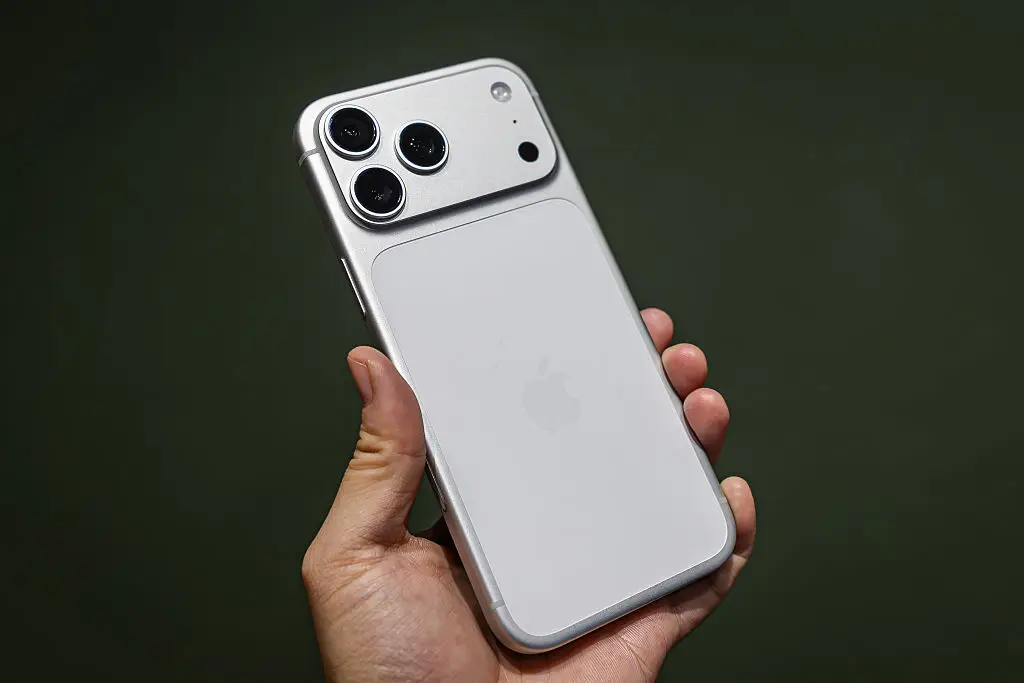 The iPhone 17 Pro Max manages 3,988 mAh while Androids are hitting 10,000 mAh (Annice Lyn/Contributor/Getty)