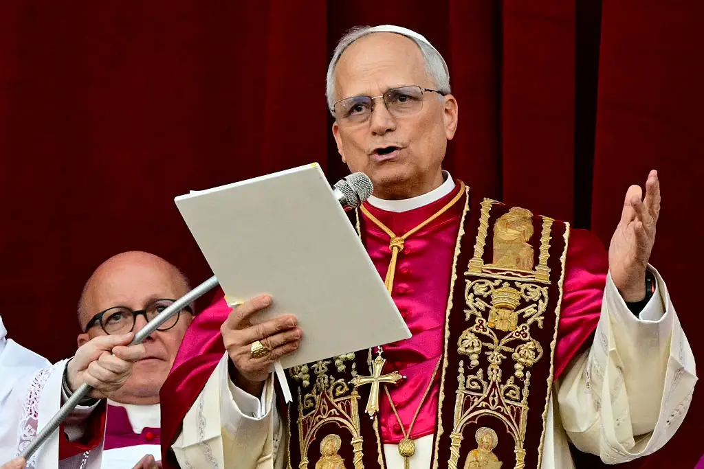 The pope’s first major written teaching will focus on the impact of AI (TIZIANA FABI/AFP via Getty Images)