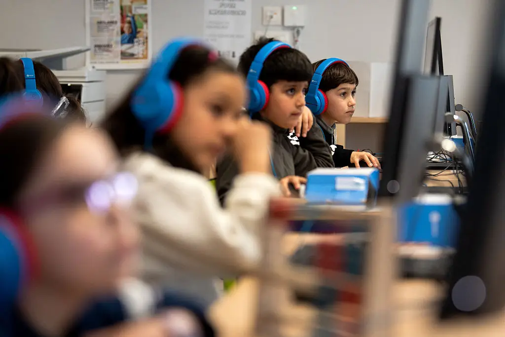 This temporary ban could help restore critical thinking skills for children from an early age (Matthieu Rondel/AFP via Getty Images)
