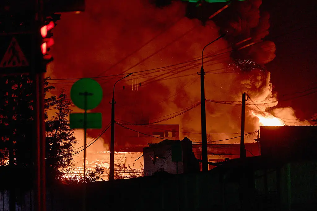 Kyiv was bombarded with strikes after Trump and Putin's call (Libkos / Contributor / Getty)