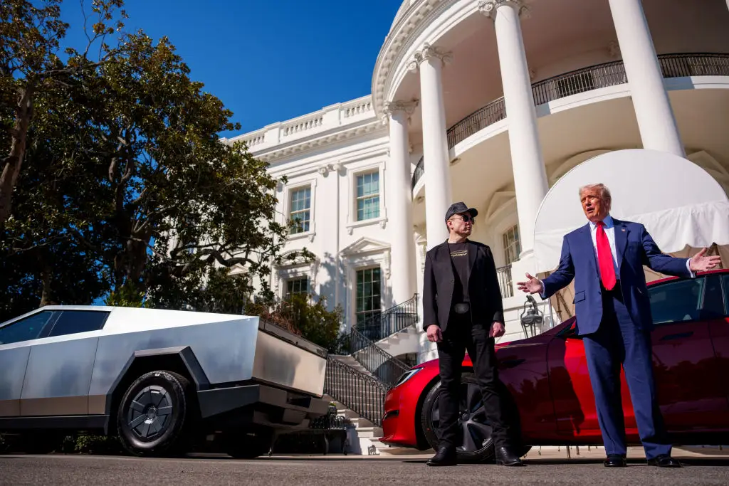 President Trump turned the White House into his own Tesla showroom (Andrew Harnik / Staff / Getty)