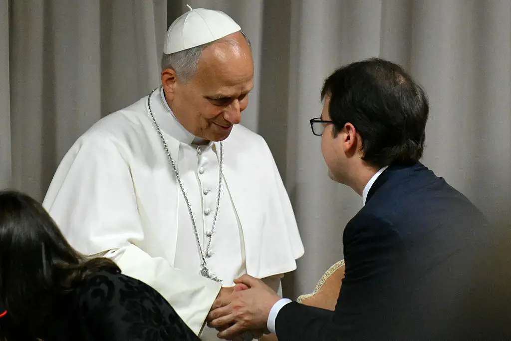 Chris Olah joined Pope Leo at the Vatican to issue an address regarding the future of AI (Alberto Pizzoli/AFP via Getty Images)