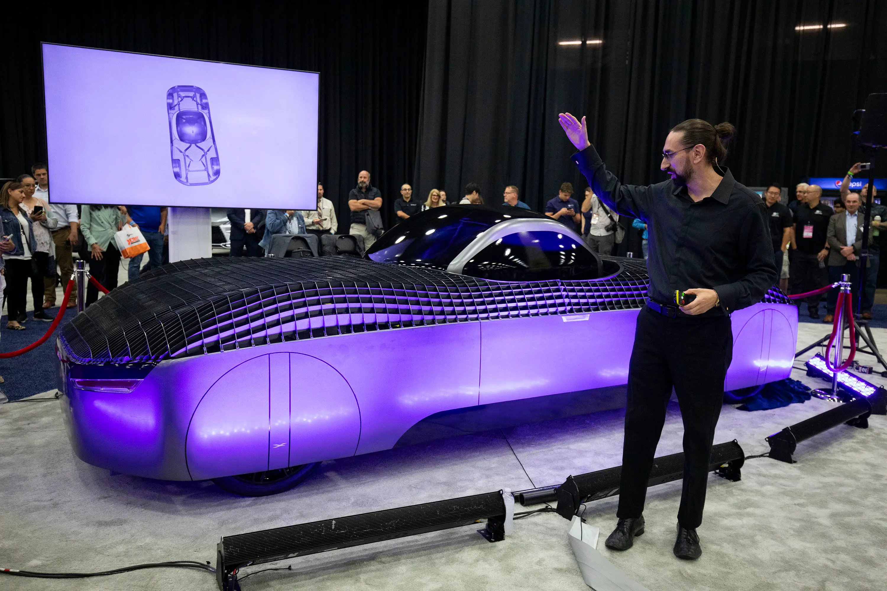 Jim Dukhovny, CEO of Alef Aeronautics, unveiled the flying car (Bill Pugliano/Getty Images)