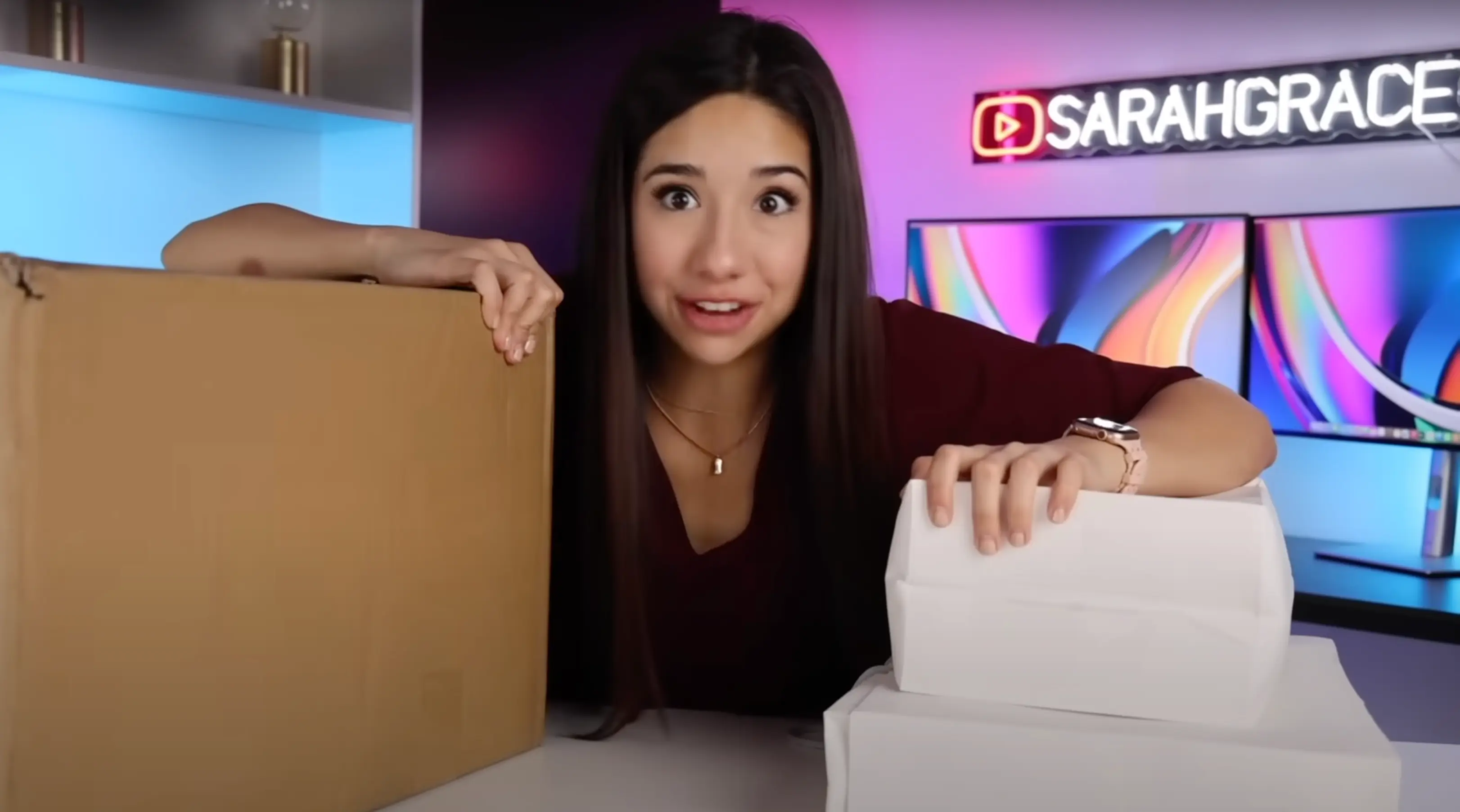 The YouTuber had no idea what she'd bought (YouTube/@TheSarahGrace)