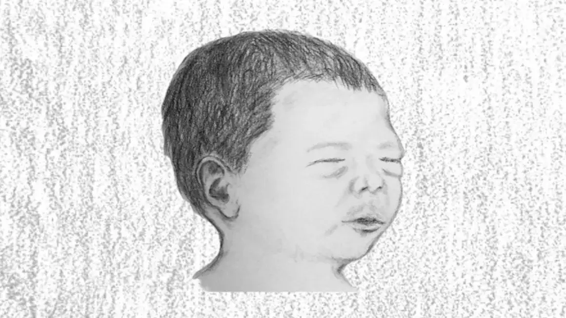 A sketch of Angel Baby Doe who was found on the side of the road in a jacket (Johnson County Sheriff's Office)