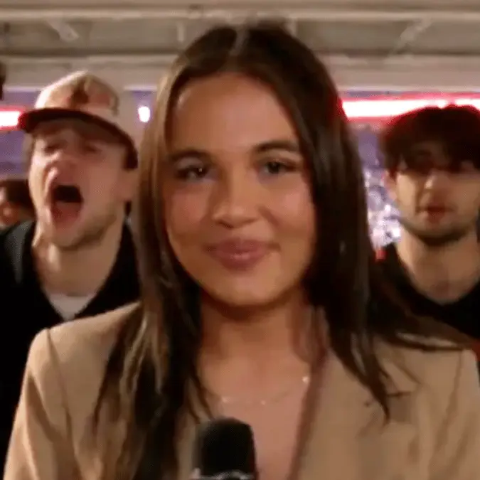 Reporter speaks out after clip of her being interrupted by screaming fans goes viral