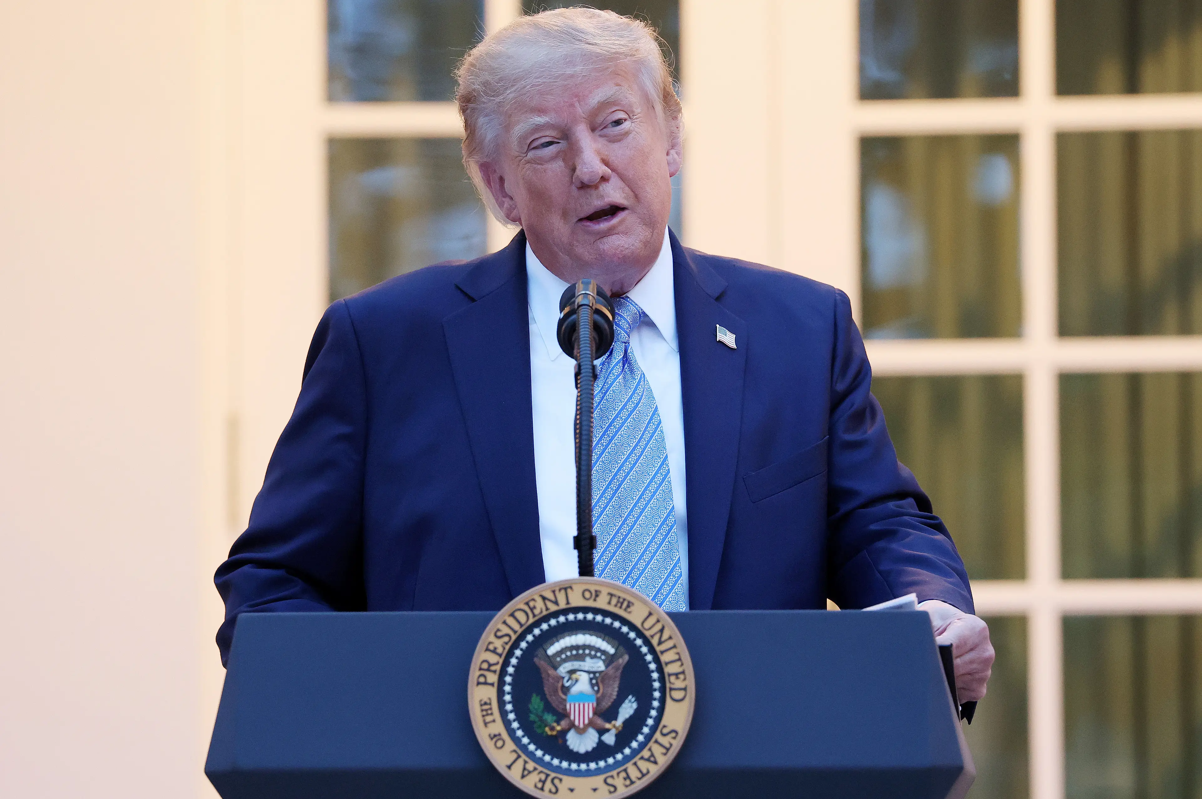 President Trump has denied claims of AI risks despite warnings from experts (Anna Moneymaker/Getty Images)