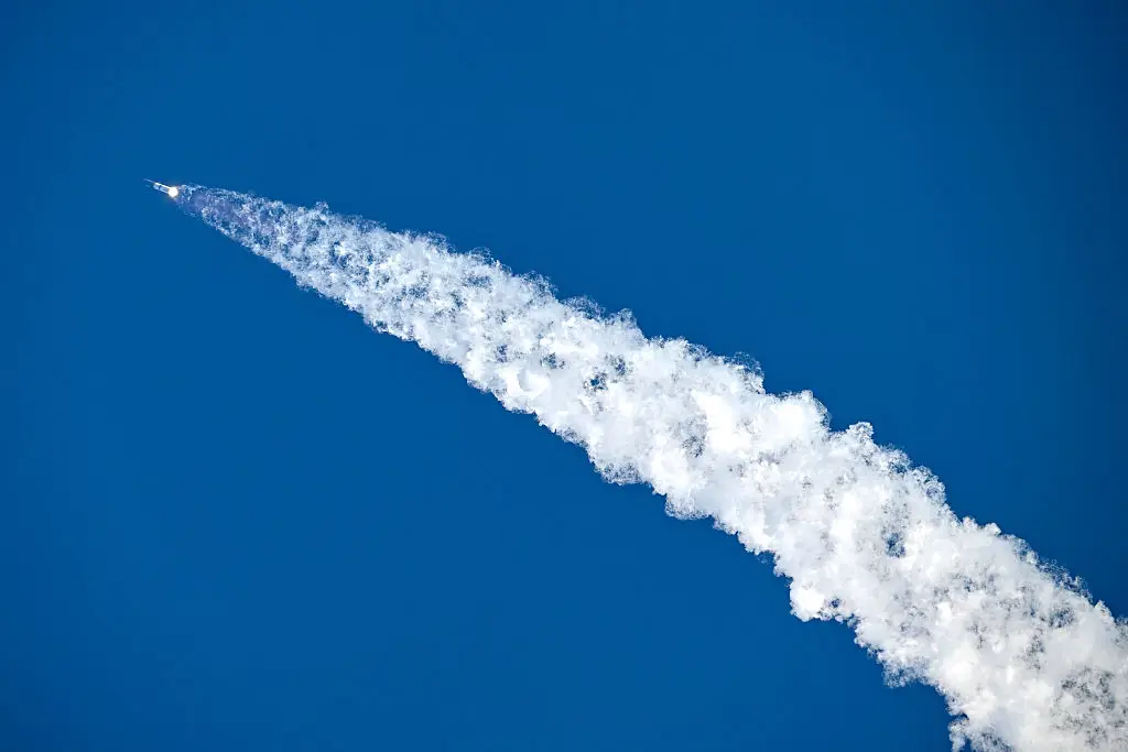It might not be reality quite yet, but SpaceX is keen to revolutionize the world of travel with rocket technology (Ronaldo Schemidt/AFP via Getty Images)
