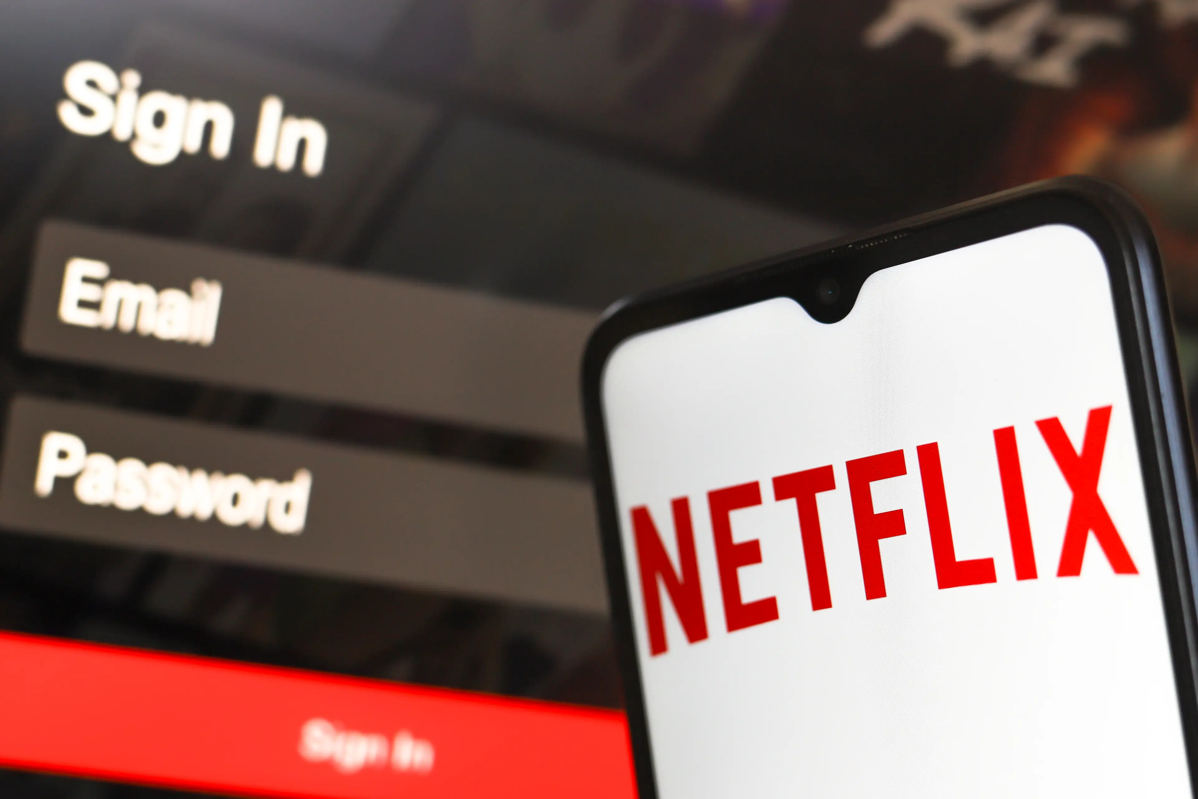 A Netflix log-in screen (Getty Images)