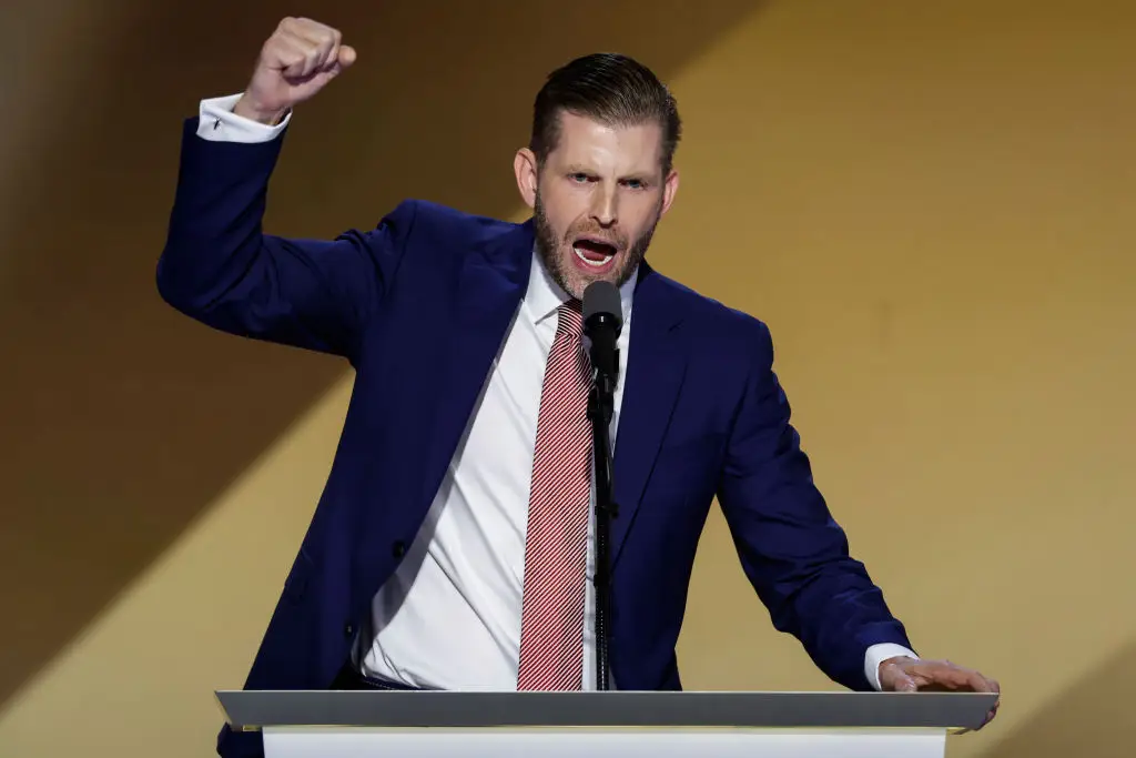Eric Trump appeared to ask Daniel Cormier if any of the upcoming UFC fights were 'rigged' (Chip Somodevilla/Getty Images)