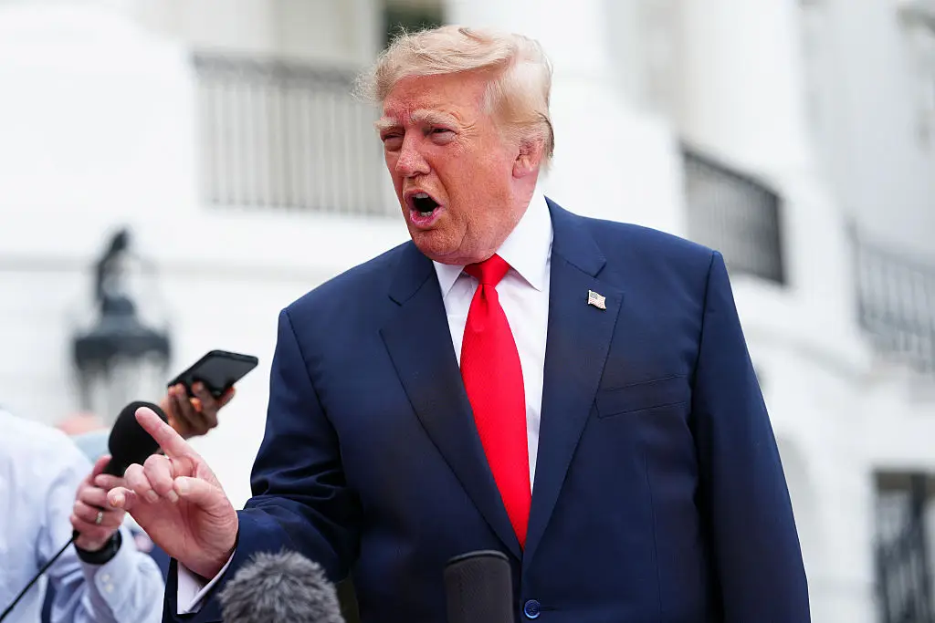 President Trump previously banned the term 'AI' in favor of 'Super Intelligence' (Aaron Schwartz/Getty Images)