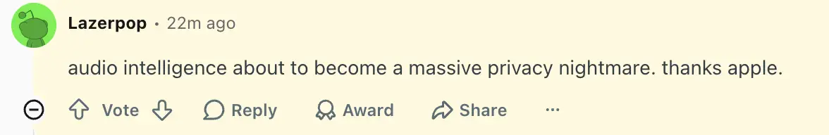Some users are worried about what this means for privacy (Reddit)