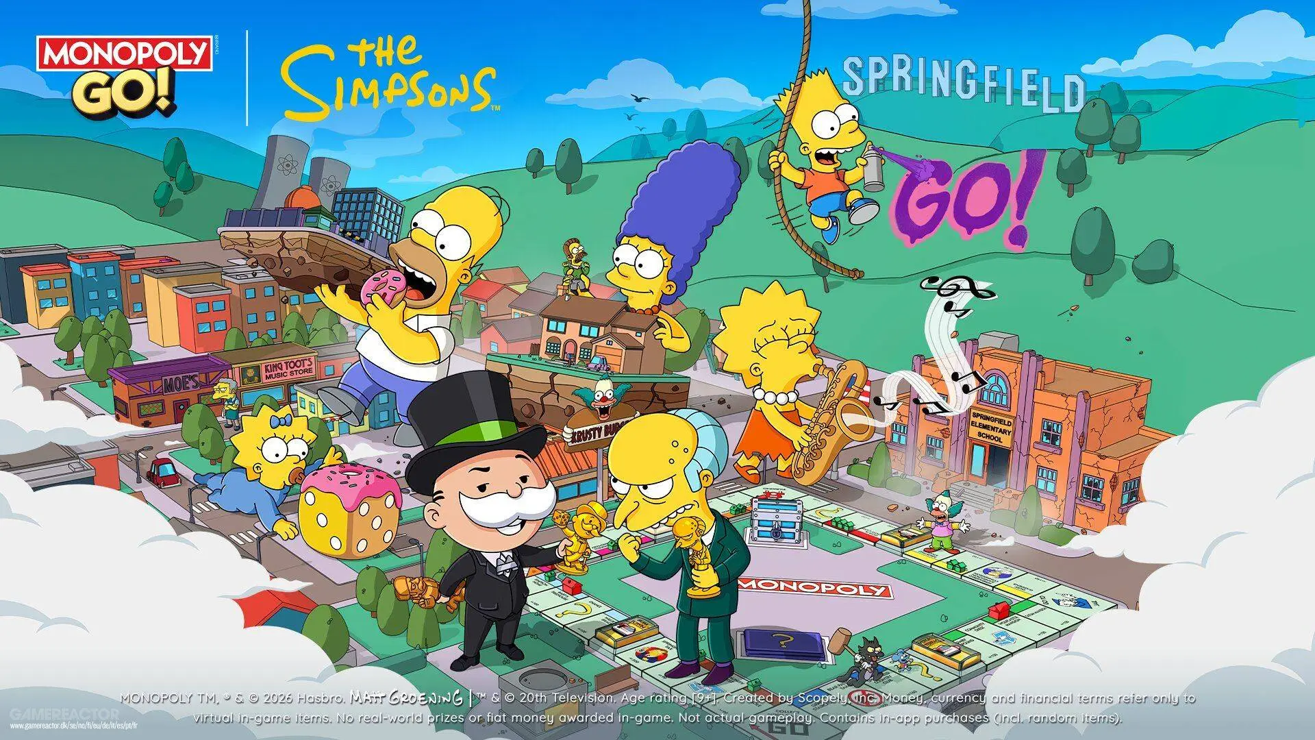 A wealth of Simpsons history is being mined for Monopoly Go! (Disney / Scopely)
