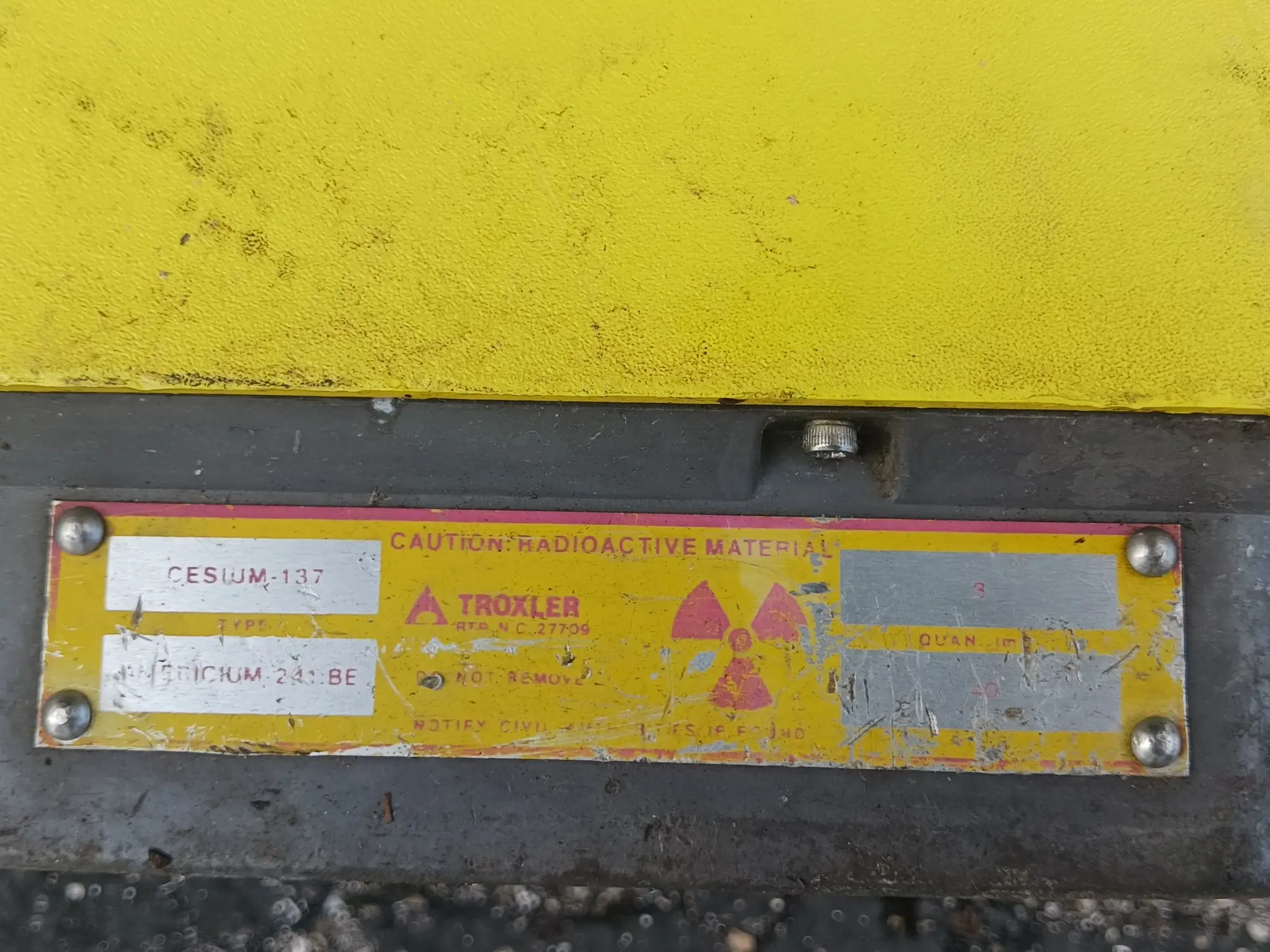 Moisture density gauges are dangerous due to the radiological isotope found inside, which can be hazardous if damaged (Facebook/Florida Highway Patrol)