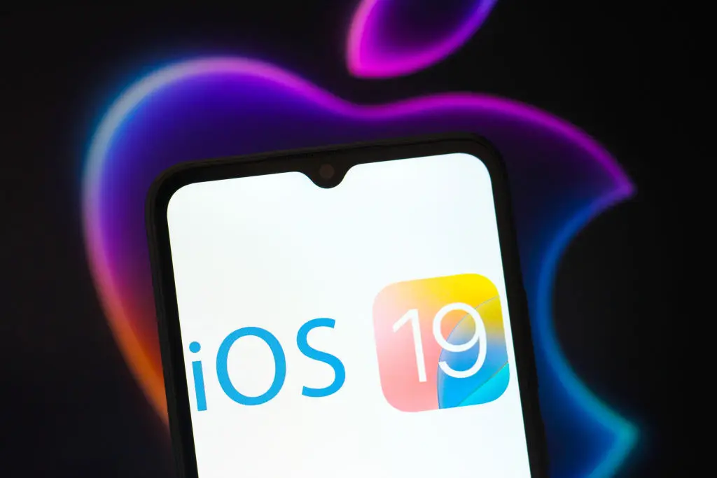 The lawsuit surrounds videos published last year about the then rumored iOS 19 (Thomas Fuller/SOPA Images/LightRocket via Getty Images)