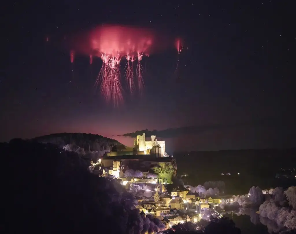 Red jellyfish lights can only be spotted with specialised equipment or from space (NASA Science/X)