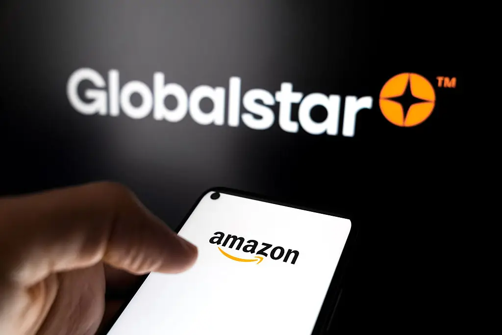 Amazon has just purchased satellite firm Globalstar in a move that signals its intention to rival Elon Musk (Nikolas Kokovlis/NurPhoto via Getty Images)