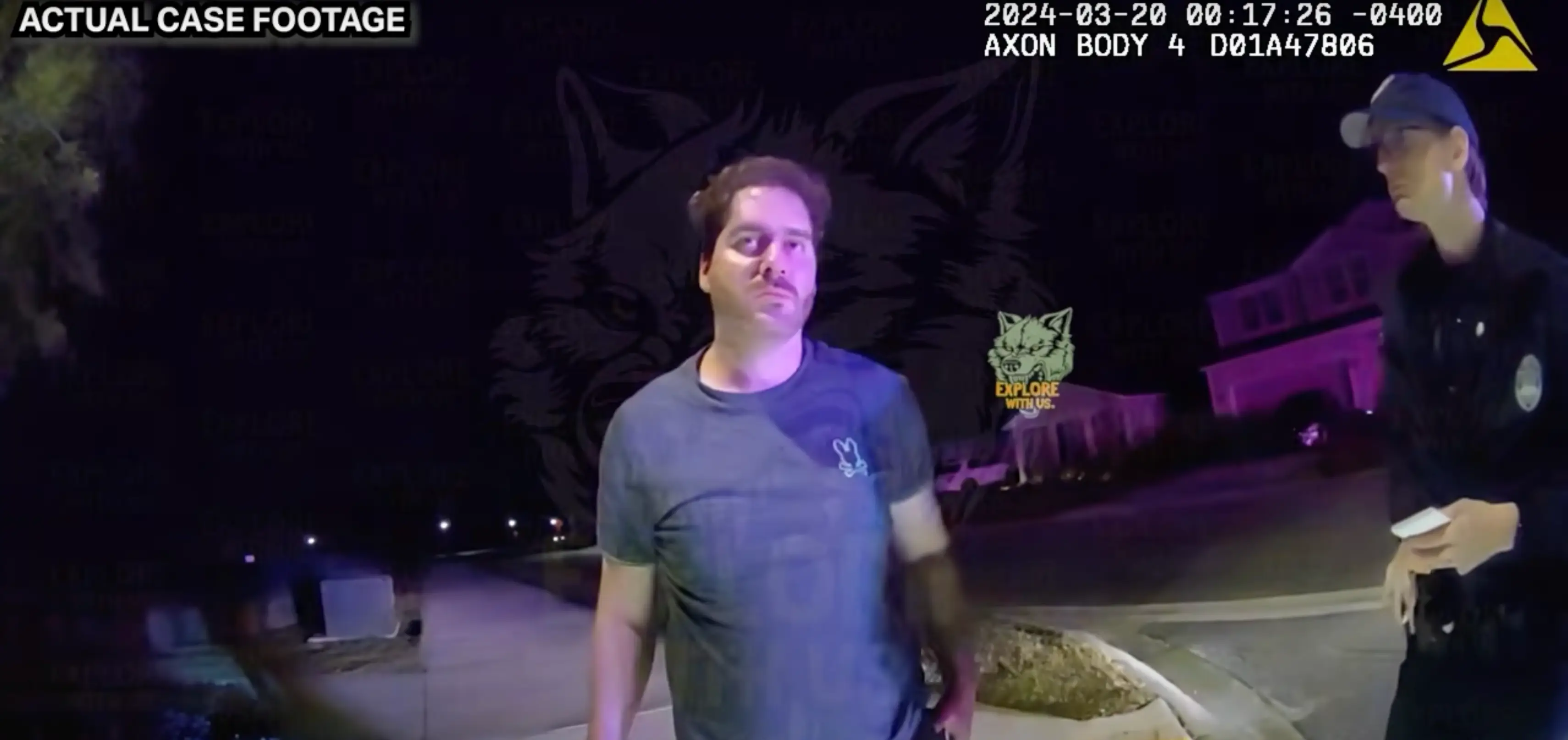 A new warrant has been issued for the YouTuber's arrest (YouTube/@EWUBodycam)