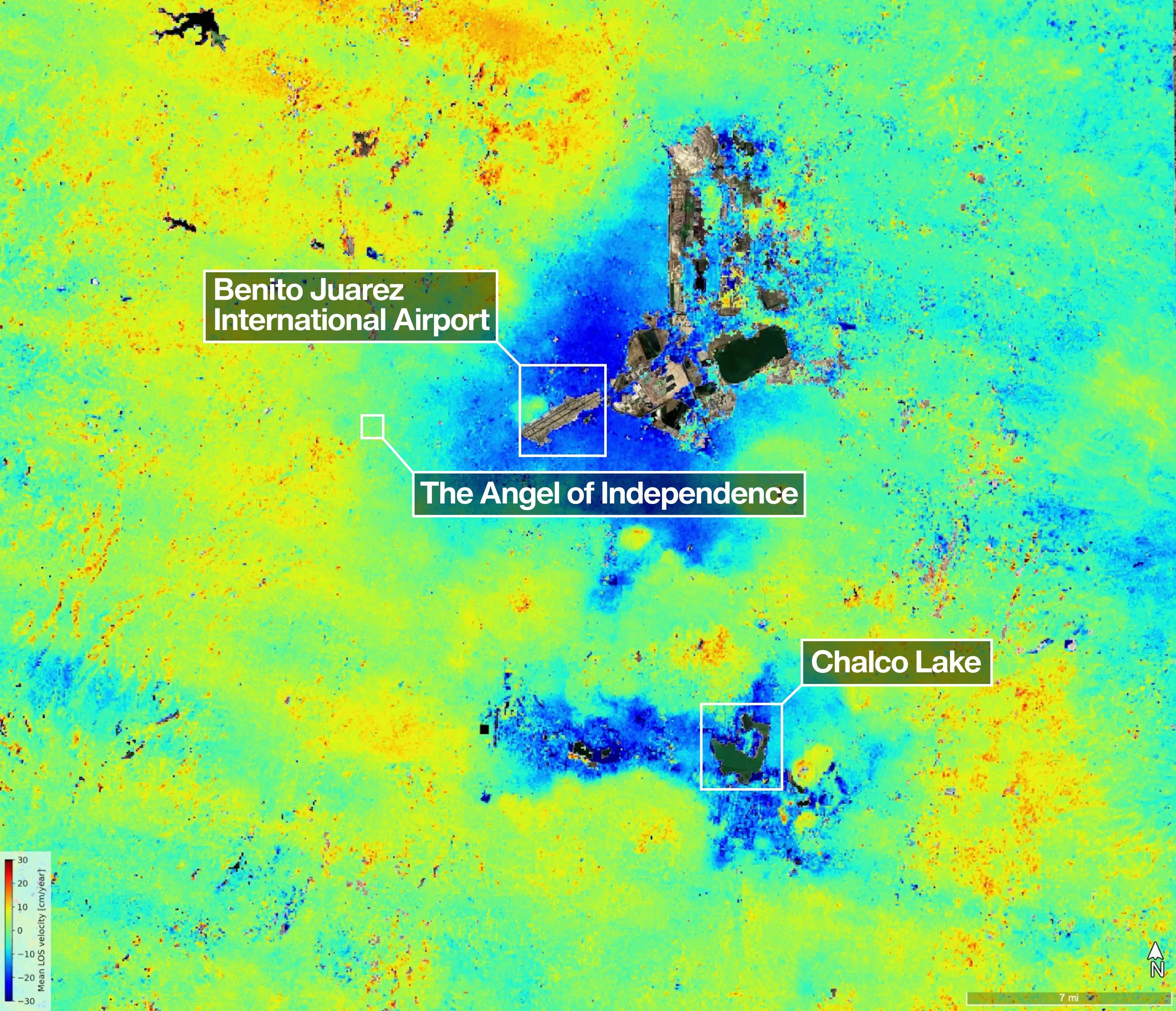 NASA used satellites to track Mexico City's plight (NASA / JPL-Caltech / David Bekaert)