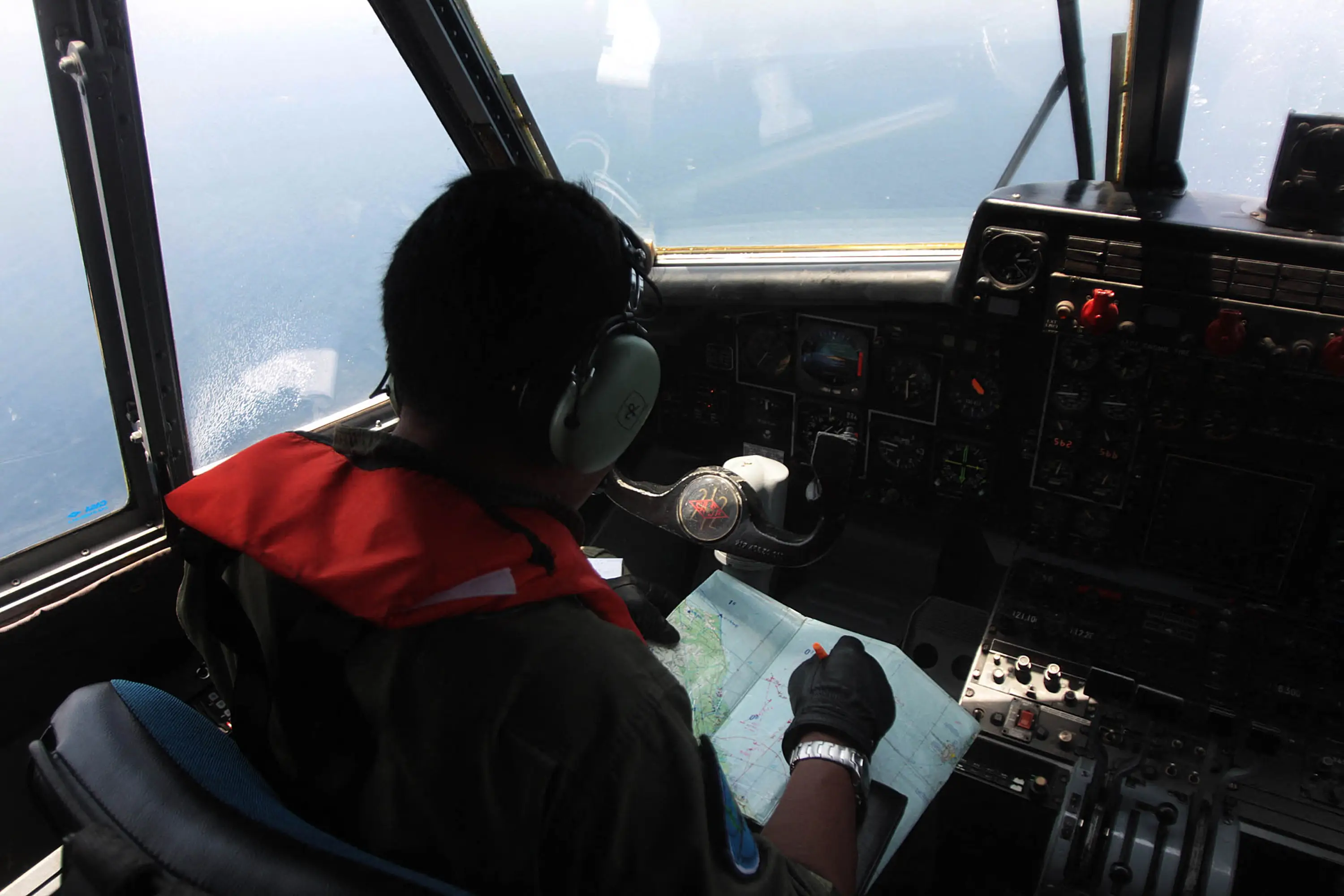 Aerial searches were conducted for the missing plane (ATAR/AFP via Getty Images)