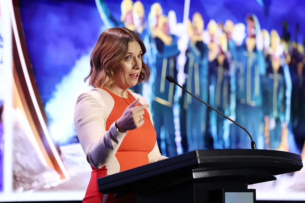 Australia's communications minister Anika Wells has outlined plans to hold big tech companies to account (Matt King/Getty Images for AOC)