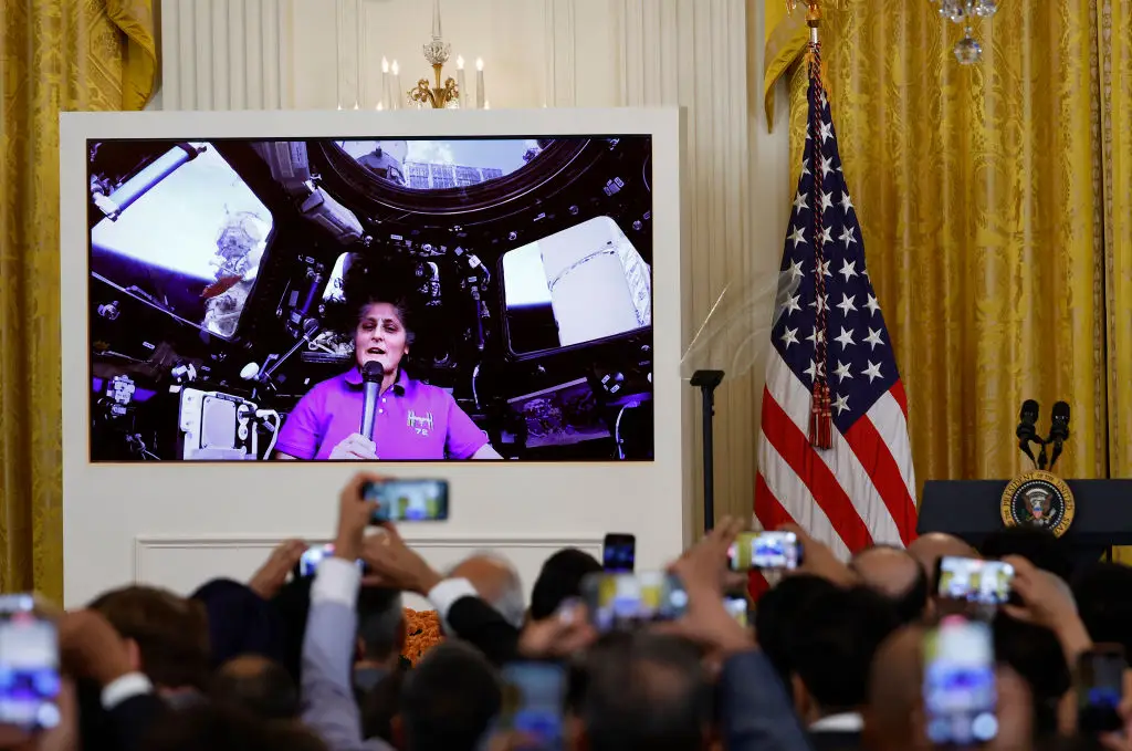 The NASA astronaut was stuck in space for nearly 10 months (Kevin Dietsch/Getty Images)