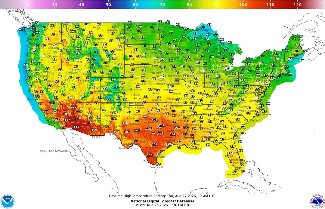 Wildfires have already been triggered by extreme temperatures (National Weather Service)