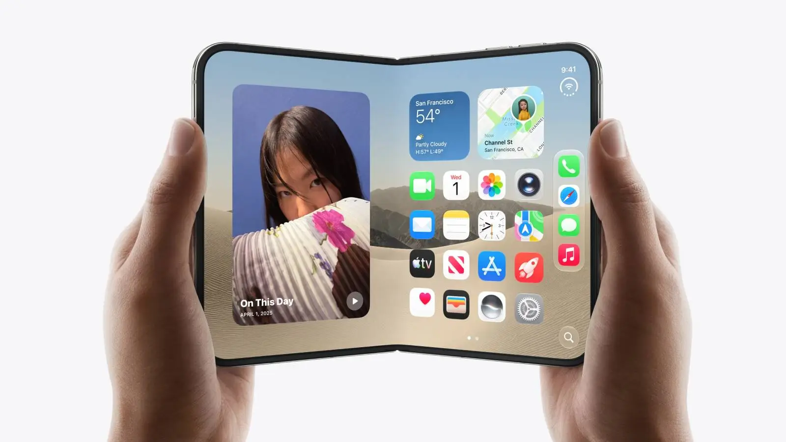 There are questions about how the iPhone Duo's hinge will hold up after excessive use (Apple)