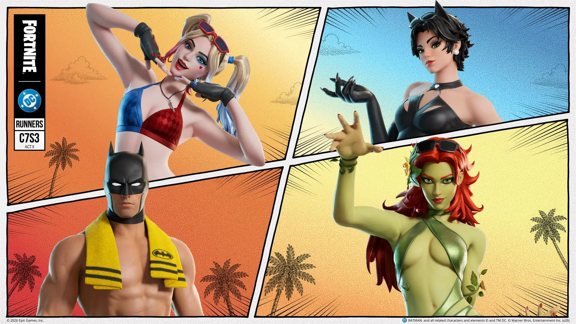 The revealing nature of skins for Harley Quinn and Poison Ivy have caused controversy online (Epic Games)