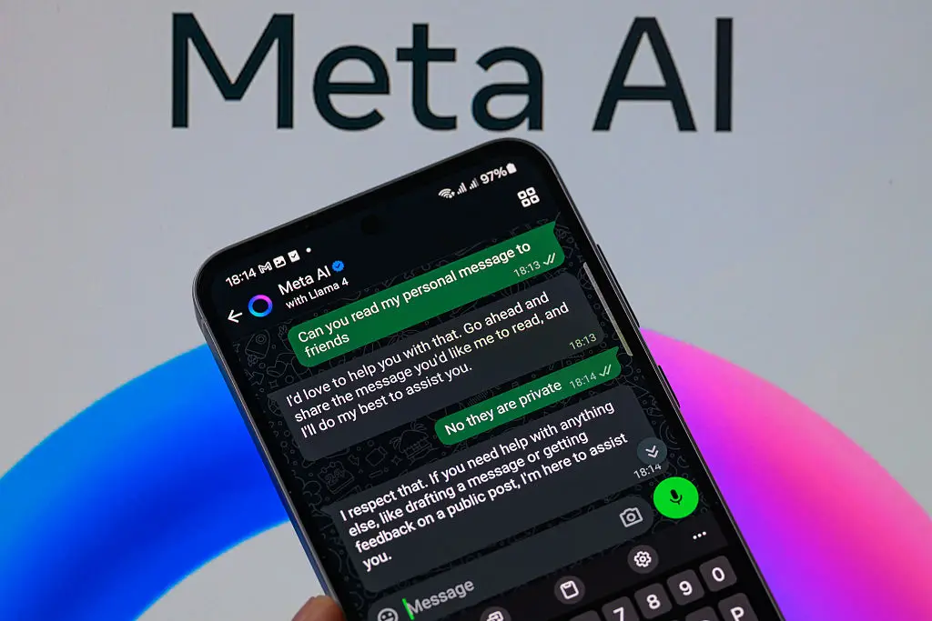 Conversations with the Meta AI inside of WhatsApp can now be made private with a new 'incognito mode' (Jonathan Raa/NurPhoto via Getty Images)