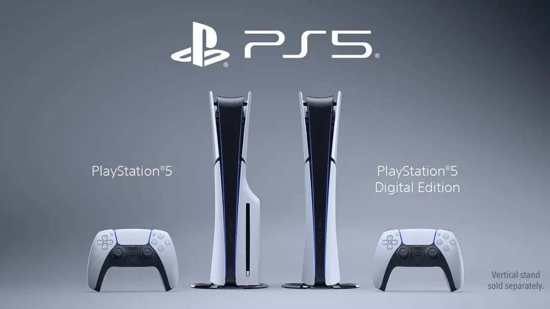 The PS5 consoles with DualSense controllers (Sony Interactive Entertainment)
