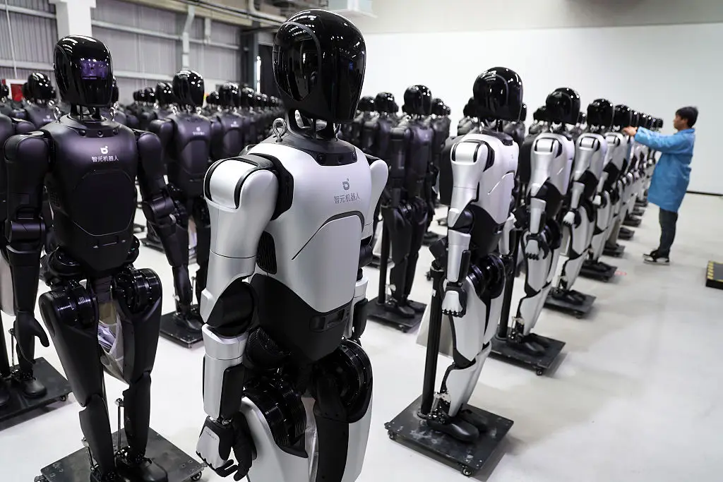 There are further concerns about what an AI workforce could mean for humans (China News Service / Contributor / Getty)