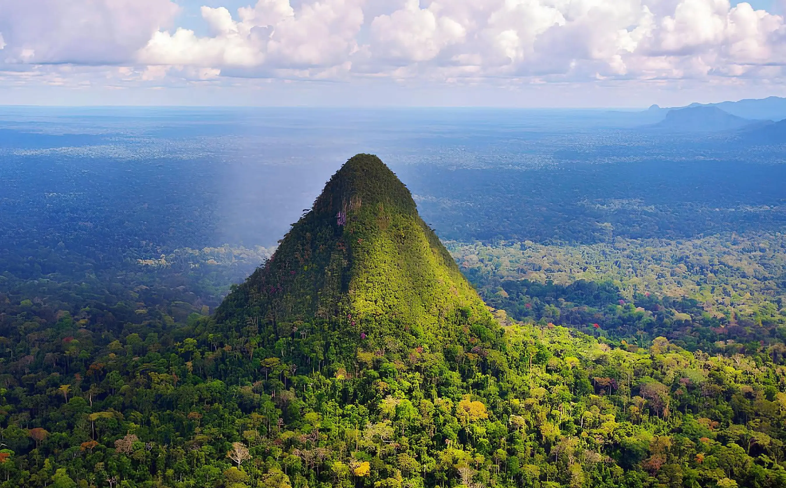 The pyramid-shaped mountain is impossible to reach (Google Maps)