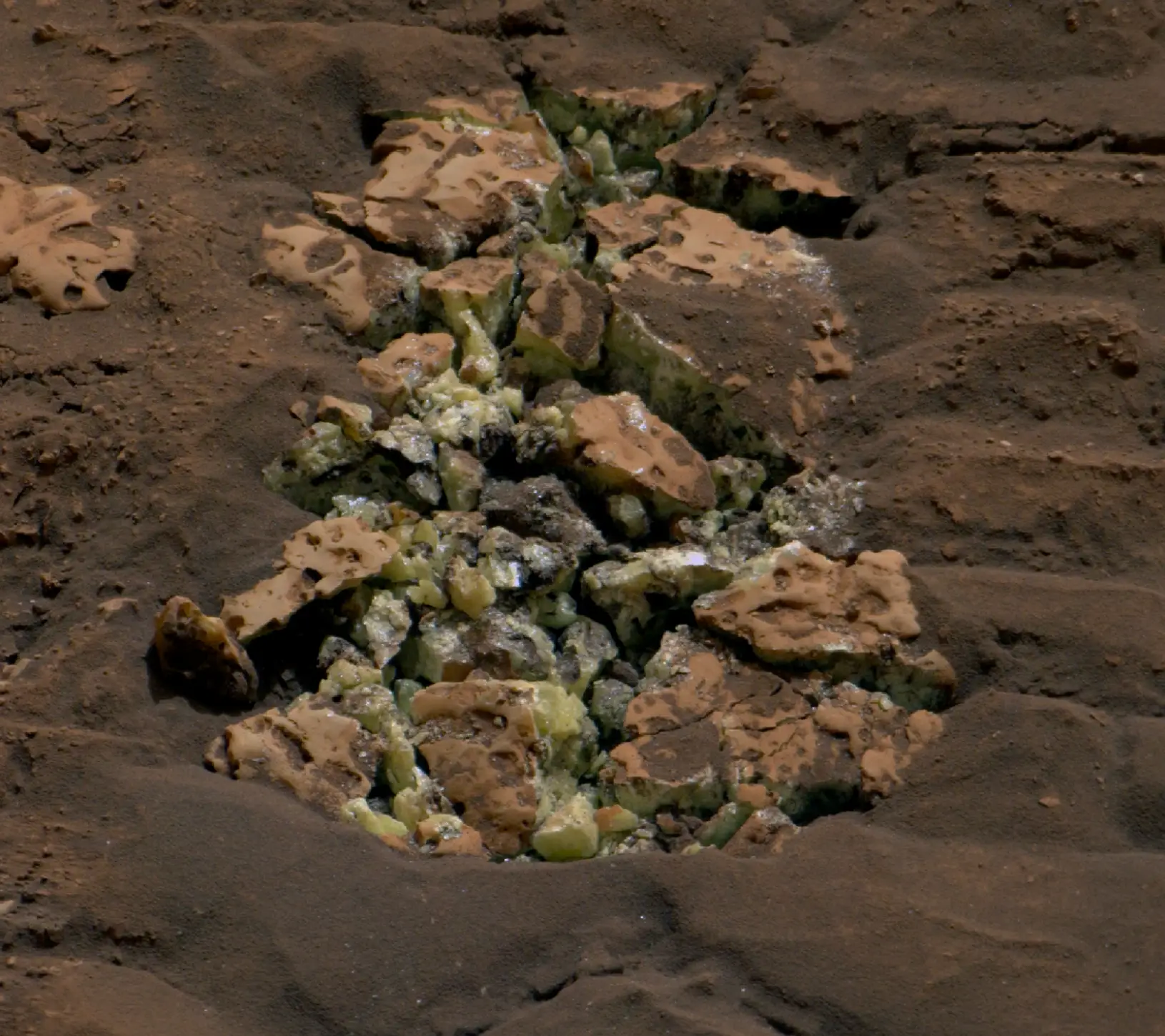 The Mars rover accidentally found the rocks on the Red Planet (NASA/JPL-Caltech/MSSS)