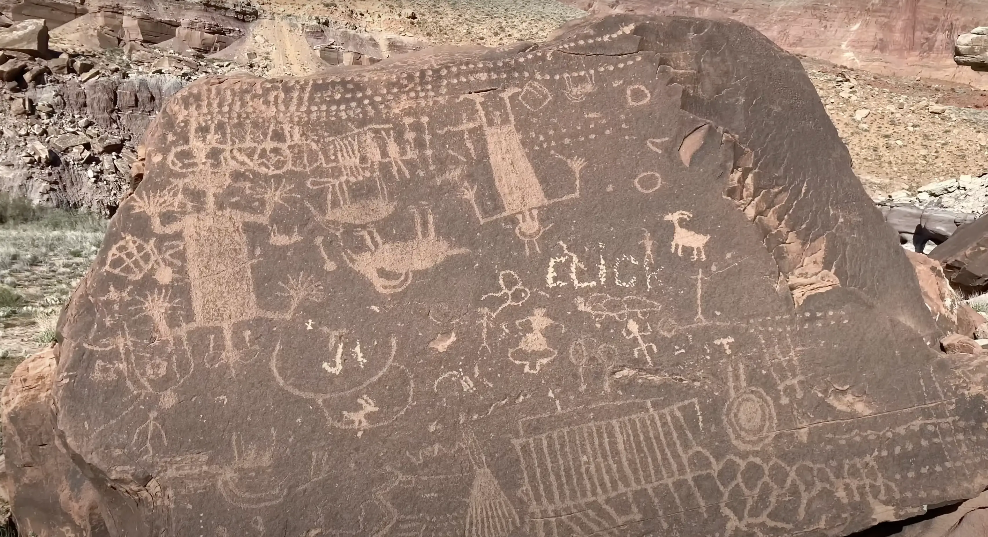 The carvings could have been there for hundreds of years (The POV Channel/YouTube)