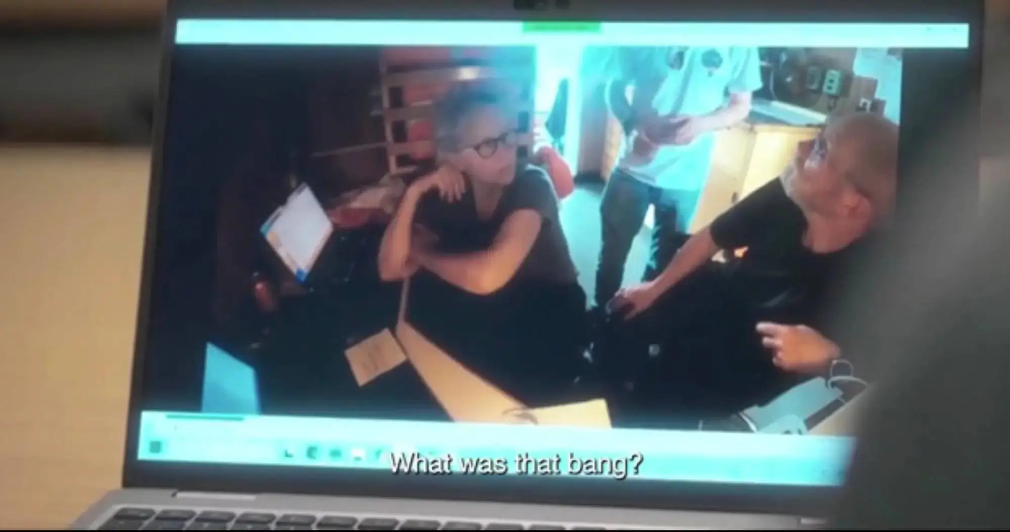 Footage captures the moment Wendy Rush heard a 'bang' (US Coast Guard)