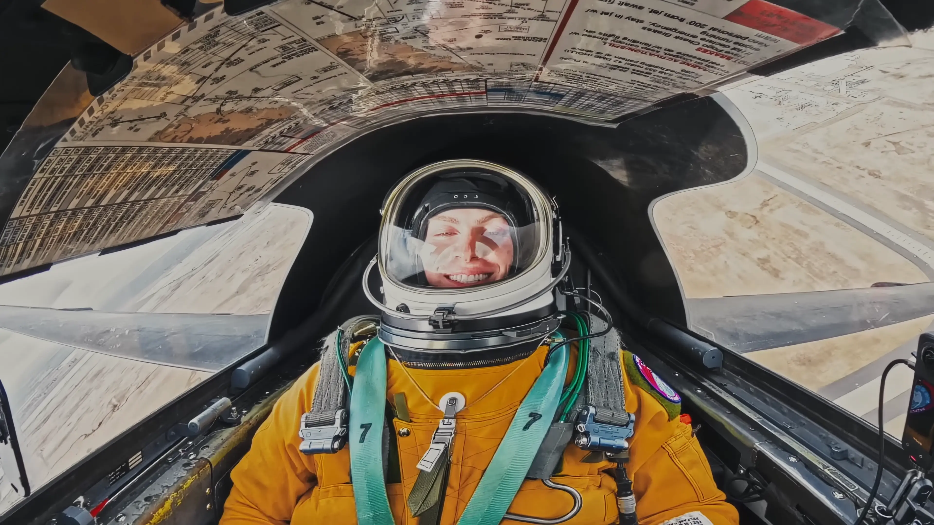 The specialized space suit prevents death once you're up in the air, and is thus an essential part of the process (YouTube/Sam Eckholm)