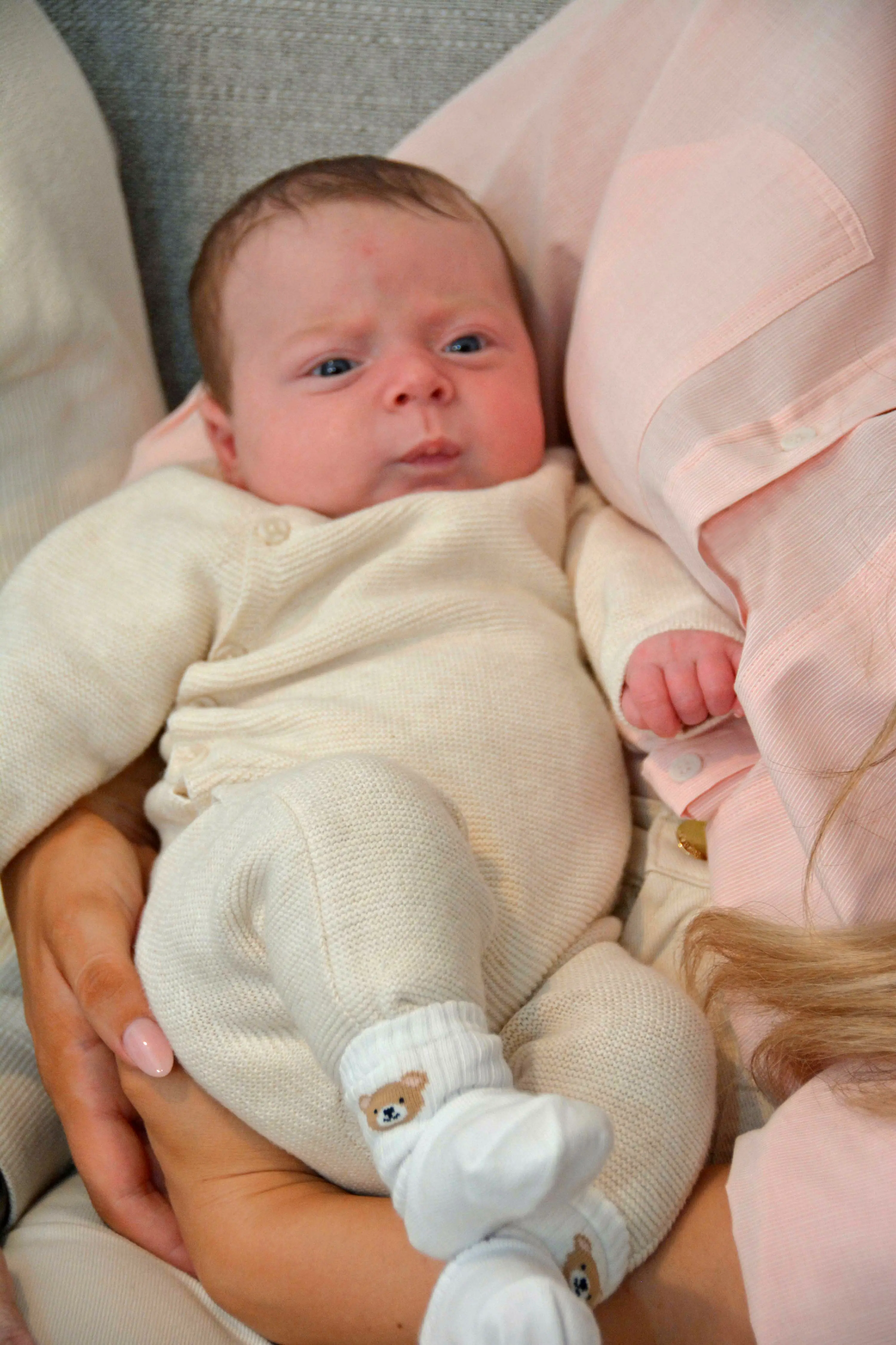 Hugo Powell is the first baby in the UK to have been born from a womb transplanted from a living donor (Womb Transplant UK/PA)