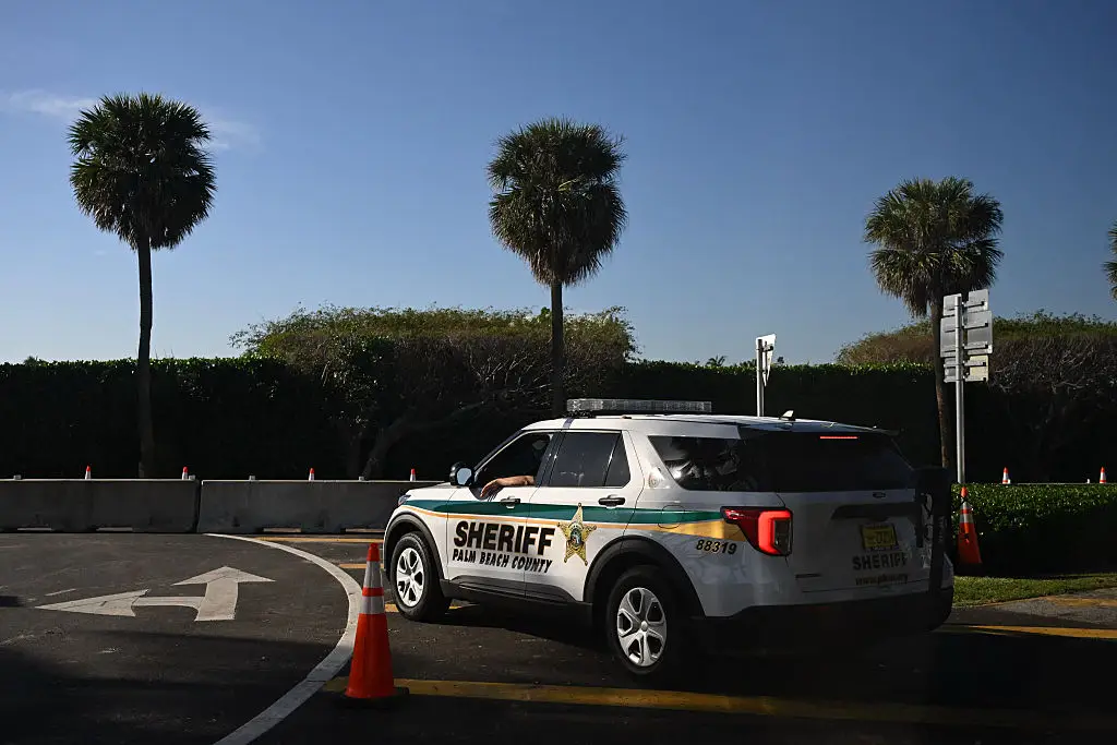 Local police made eight arrests for trespassing (ANDREW CABALLERO-REYNOLDS/Contributor/Getty)