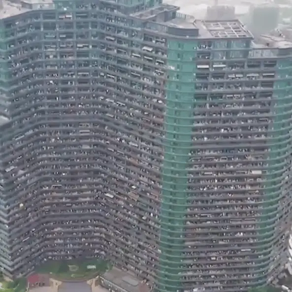 Inside 'dystopian' flat block where its 20,000 residents never need to go outside