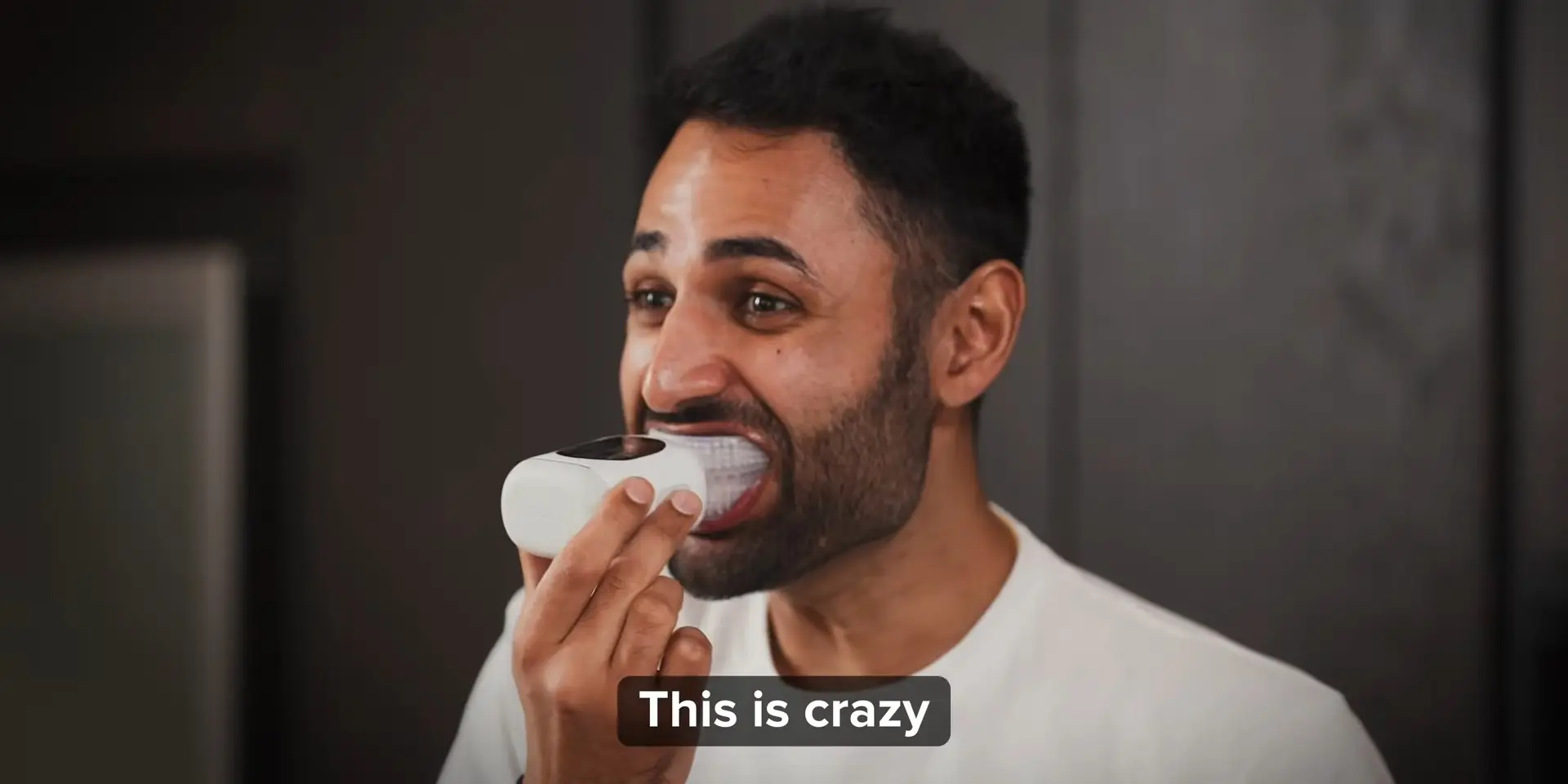 Cleaning your teeth has never been faster than with this somewhat cursed device (YouTube/Mrwhosetheboss/KSI)