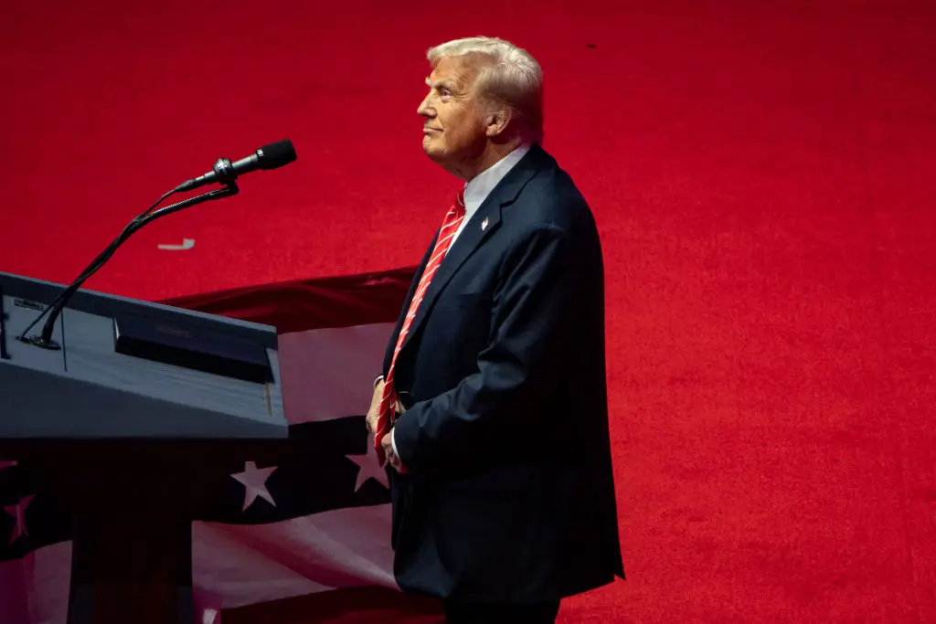 Trump revealed that a mystery group of wealthy individuals are ready to buy TikTok soon (Kevin Carter/Getty Images)