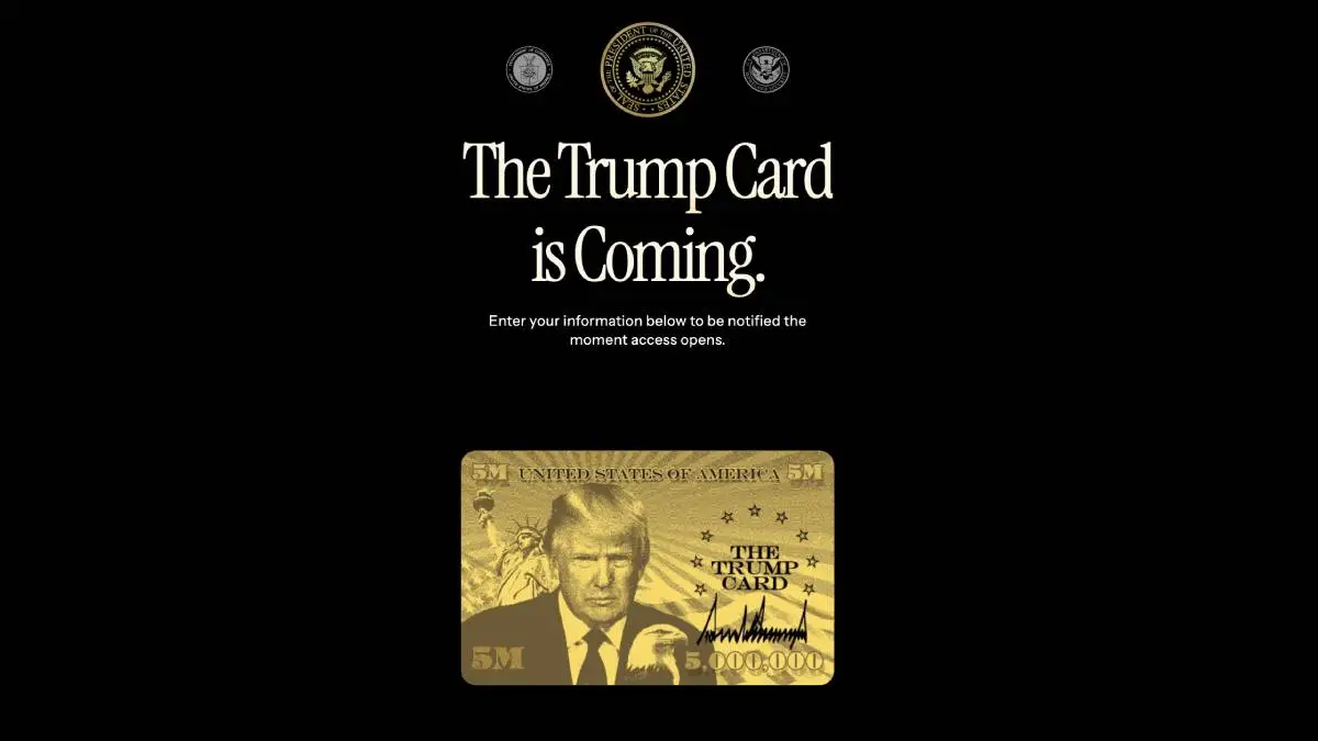 The 'Trump Card' doesn't come cheap (trumpcard.gov)