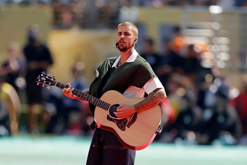Many weren't too happy with Justin Bieber's song choice during the World Cup final's half time show (Eric Verhoeven/Soccrates/Getty Images)