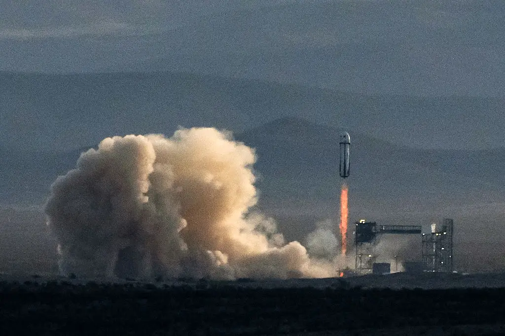 Blue Origin's New Shepard rocket has allowed people to pay to head into space for a brief period of time (Justin Hamel/Getty Images)