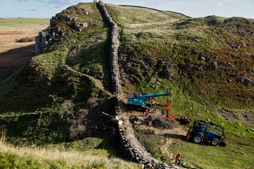 The pair have been sentenced for chopping down the Sycamore Gap (Jeff J Mitchell / Staff / Getty)